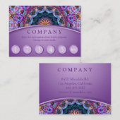 Lila Lotosmandala-Kunden-Loyalitäts-Karte Treuekarte (Vorne/Hinten)