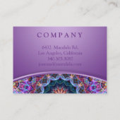 Lila Lotosmandala-Kunden-Loyalitäts-Karte Treuekarte (Rückseite)