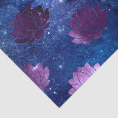 Lila Lotus auf Blue Galaxy Decoupage Seidenpapier (Detail)