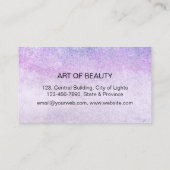 Lila Lotus Blume Beautician Kosmetologe Visitenkarte (Rückseite)