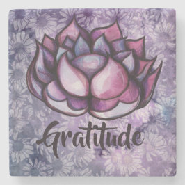 Lila Lotus Blume Blossom Lotus Blume Blüten Steinuntersetzer