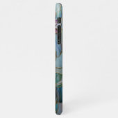 Lila Lotus-Blume-Design aus Hartglas iPhone Hülle (Linke Seite)