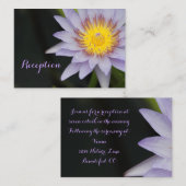Lila Lotus Blume Hochzeitskarten Begleitkarte (Vorne/Hinten)