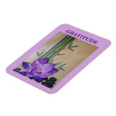 Lila Lotus-Blume Inspirationsmagazin Magnet (Linke Seite)