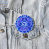 Lila Lotus-Blume-Medikationsrad OM Button (Beispiel)