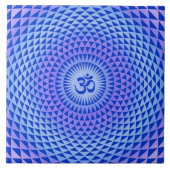 Lila Lotus-Blume-Medikationsrad OM Fliese (Vorderseite)