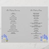 Lila Lotus Blume Modernes Hochzeitsprogramm (Rückseite)