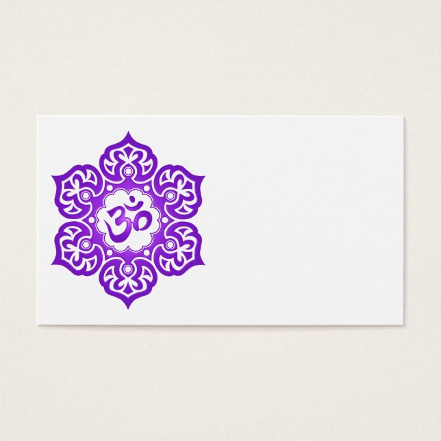 Lila Lotus Blume Om (Vorderseite)
