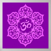 Lila Lotus Blume Om Poster (Vorne)