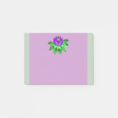 Lila Lotus Blume Streifen Post-it Klebezettel (Vorderseite)
