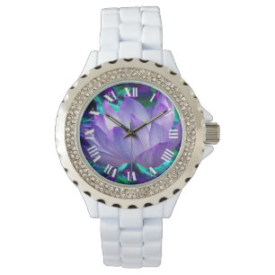 Lila Lotus-Blume und ihre Bedeutung Armbanduhr
