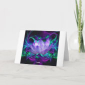 Lila Lotus-Blume und ihre Bedeutung Karte (Rückseite)