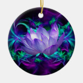 Lila Lotus-Blume und ihre Bedeutung Keramik Ornament (Vorne)