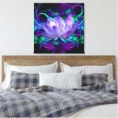 Lila Lotus Blume und ihre Bedeutung Leinwanddruck (Insitu (Schlafzimmer))