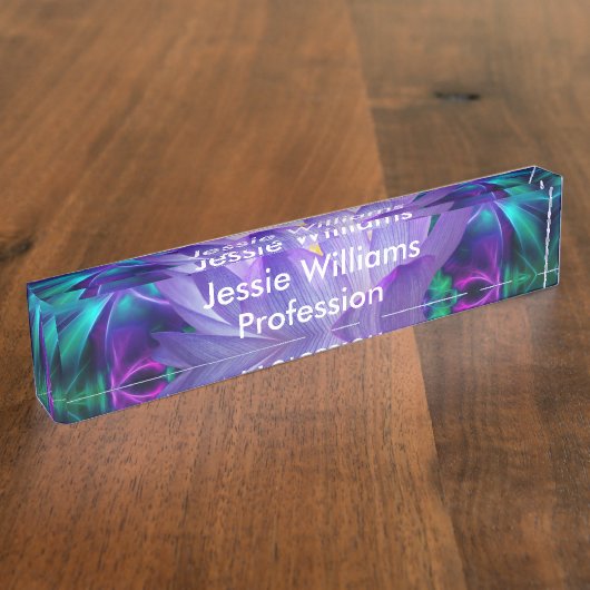 Lila Lotus-Blume und ihre Bedeutung Namensplakette (Seite)