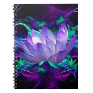 Lila Lotus-Blume und ihre Bedeutung Notizblock