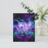 Lila Lotus-Blume und ihre Bedeutung Postkarte (Stehend Vorderseite)