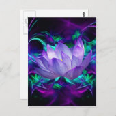 Lila Lotus-Blume und ihre Bedeutung Postkarte (Vorne/Hinten)