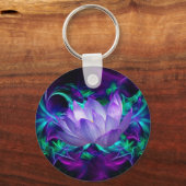 Lila Lotus-Blume und ihre Bedeutung Schlüsselanhänger (Vorderseite)