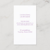 lila Lotus-Blume Visitenkarte (Rückseite)