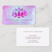 lila Lotus-Blume Visitenkarte (Vorne/Hinten)