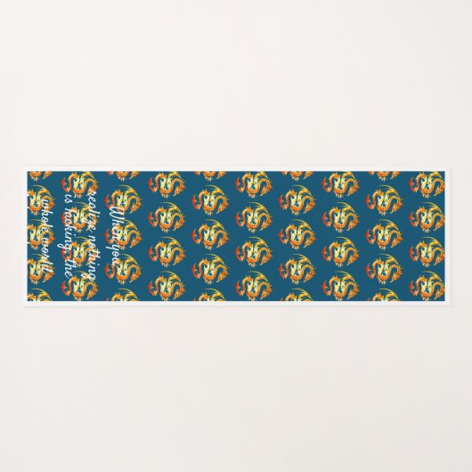 Lila Lotus-Blume Zitat Yoga Mat Yogamatte (Rückseite (Horizontal))