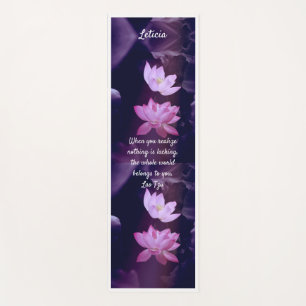 Lila Lotus-Blume Zitat Yoga Mat Yogamatte