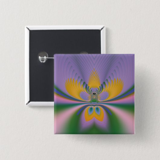 Lila Lotus Button (Vorne & Hinten)