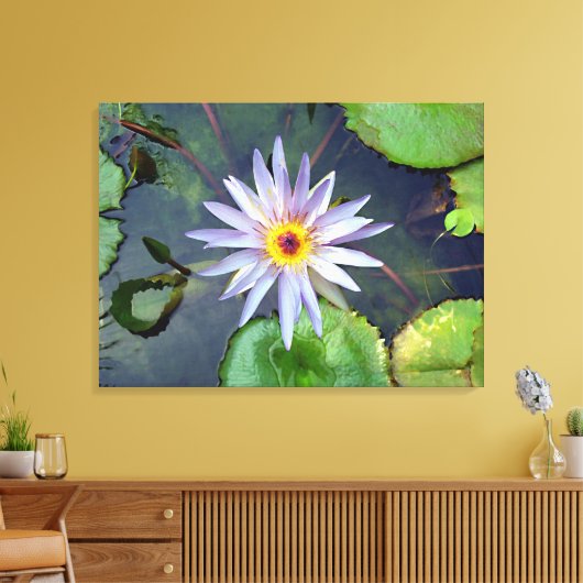 Lila Lotus Canvas Print Leinwanddruck (Insitu (Wohnzimmer))