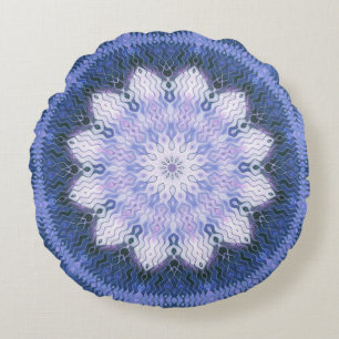 Lila Lotus, das Mandala-rundes Kissen träumt