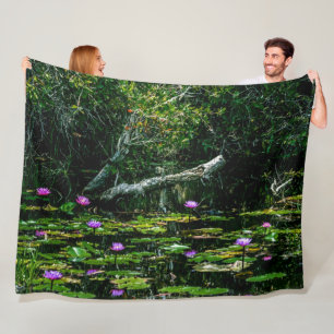 LILA LOTUS FLEECEDECKE