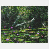 LILA LOTUS FLEECEDECKE (Vorderseite (Horizontal))