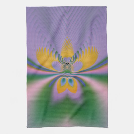 Lila Lotus Geschirrtuch (Vertikal)