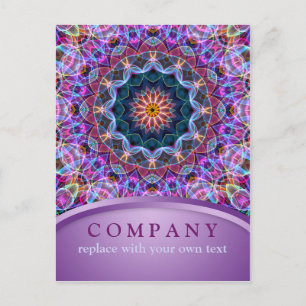 Lila Lotus Holistic Mandala Postkarte