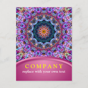 Lila Lotus Holistic Mandala Postkarte