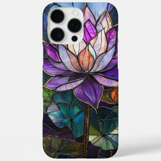 Lila Lotus-Imitat: Hartglas-Design Case-Mate iPhone Hülle (Rückseite)