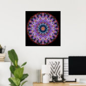 Lila Lotus kaleidoscope Poster (Heimbüro)
