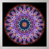 Lila Lotus kaleidoscope Poster (Vorne)