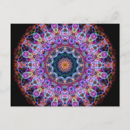 Lila Lotus kaleidoscope Postkarte