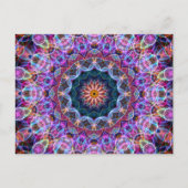 Lila Lotus kaleidoskop Postkarte (Vorderseite)