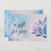 lila Lotus-Logo-Geschenkgutschein (Vorne/Hinten)