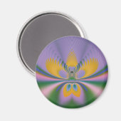 Lila Lotus Magnet (Vorderseite/Rückseite)