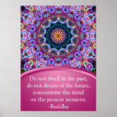 Lila Lotus Mandala Poster (Vorne)