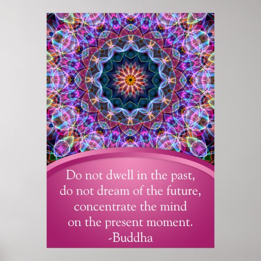 Lila Lotus Mandala Poster (Vorne)