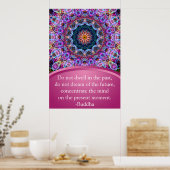 Lila Lotus Mandala Poster (Küche)