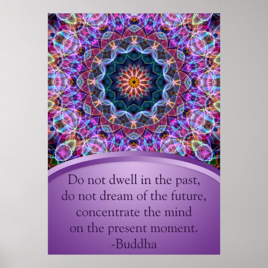 Lila Lotus Mandala Poster (Vorne)