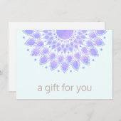 Lila Lotus Mandala Salon Wellness-Center Geschenkg (Vorne/Hinten)