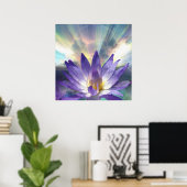 Lila Lotus Poster (Heimbüro)