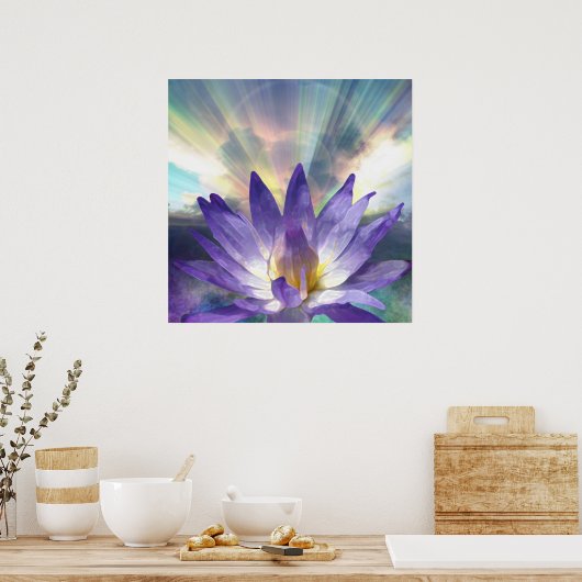 Lila Lotus Poster (Küche)