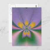 Lila Lotus Postkarte (Vorne/Hinten)